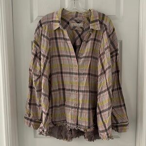 WE THE FREE PLAID SHIRT SIZE L NWT